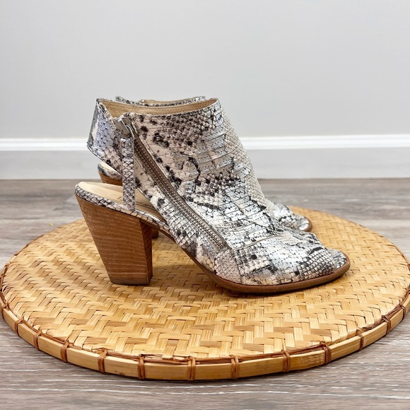 Paul Green Shoes - Paul green metallic snakeskin open booties